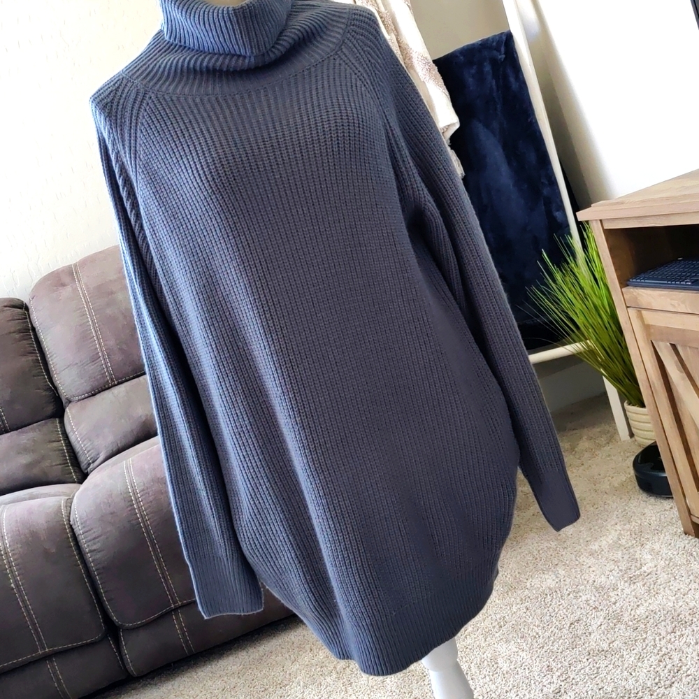 Nwot nbw, women's gray knit sweater dress